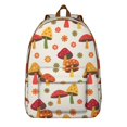 thumbnail image 1 of Backpack with Vintage Mushroom Graphics, Water-Resistant Fabric and Large Capacity, 1 of 5