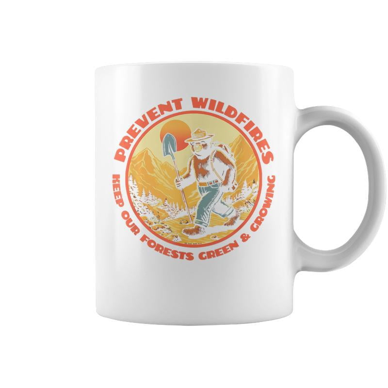 Backpacker Smokey Bear Keep Our Forests Green Growing Coffee Mugs ...
