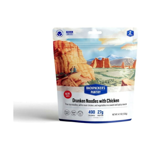 Backpacker's Pantry Drunken Noodles w/ Chicken Dehydrated Food, 490 Cal, 27g Protein
