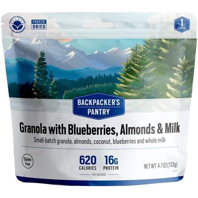 Backpacker's Pantry Granola with Blueberries Almonds & Milk Freeze