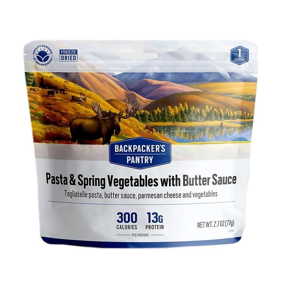 Backpacker's Pantry Pasta & Spring Vegetables with Butter Sauce