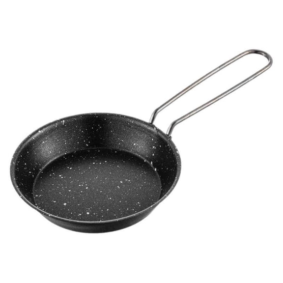 Backpacking Frying Pan Camping Cookware Metal Material Nonstick Folding Handle Space Saving Even Heat Distribution for Home Dormitory Hiking Picnic Travel Outdoor Oven Stoves