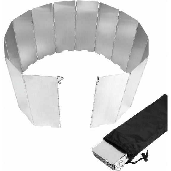 Backpacking Stove Windscreen, Fuel Saving High-Quality Material, Portable Outdoor Cooking For Camping Picnics Hiking, Solid and Durable Aluminium Alloy Construction