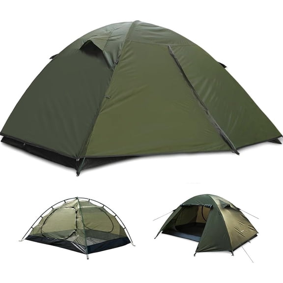 Backpacking Tent 2/3/4 Person - Ultralight Dome Portable Tents for Camping Easy Set Up, Outdoor Hiking Camp Tent Two Doors Double Layer