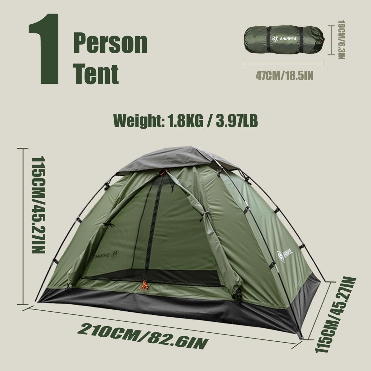 Backpacking Tent for Camping 1-5 Person Hiking Ultralight Tent for ...