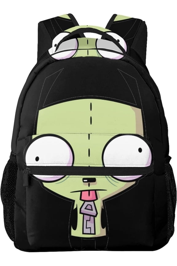 Backpacks Invader Anime Zim Adjustable Laptop Backpack Double Shoulder Bag for Women Men Climbing Shopping Work