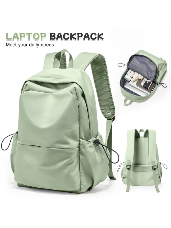 Backpacks for Women Men School Bag Cute Backpack for College Students Lightweight Backpacks Book Bags Waterproof Gym Backpack Simple Laptop Backpack Casual Daypack Light Green