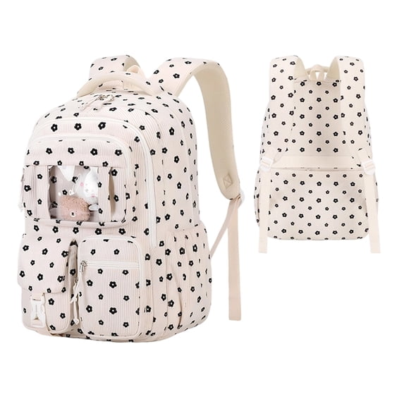 Backpacks for Girls High Capacity Cute Student Backpack Lightweight Stylish Everyday Carry Black One Size
