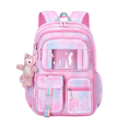 thumbnail image 1 of Backpacks for Girls with Charm,Schoolbags for Primary School Students In Grades 3-6,Waterproof Large-Capacity Backpacks,Dreamy Pink, 1 of 11