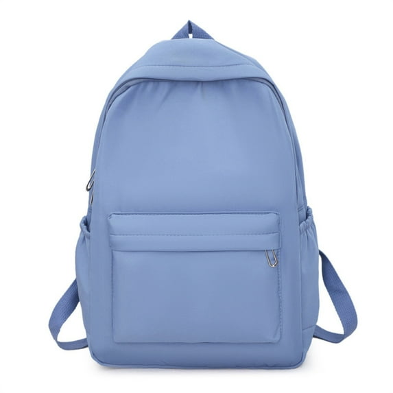 Backpacks for Men Women Lightweight Solid Color Bag College Backpack Cute Aesthetic Backpack Casual Daypack Blue 15.7 In