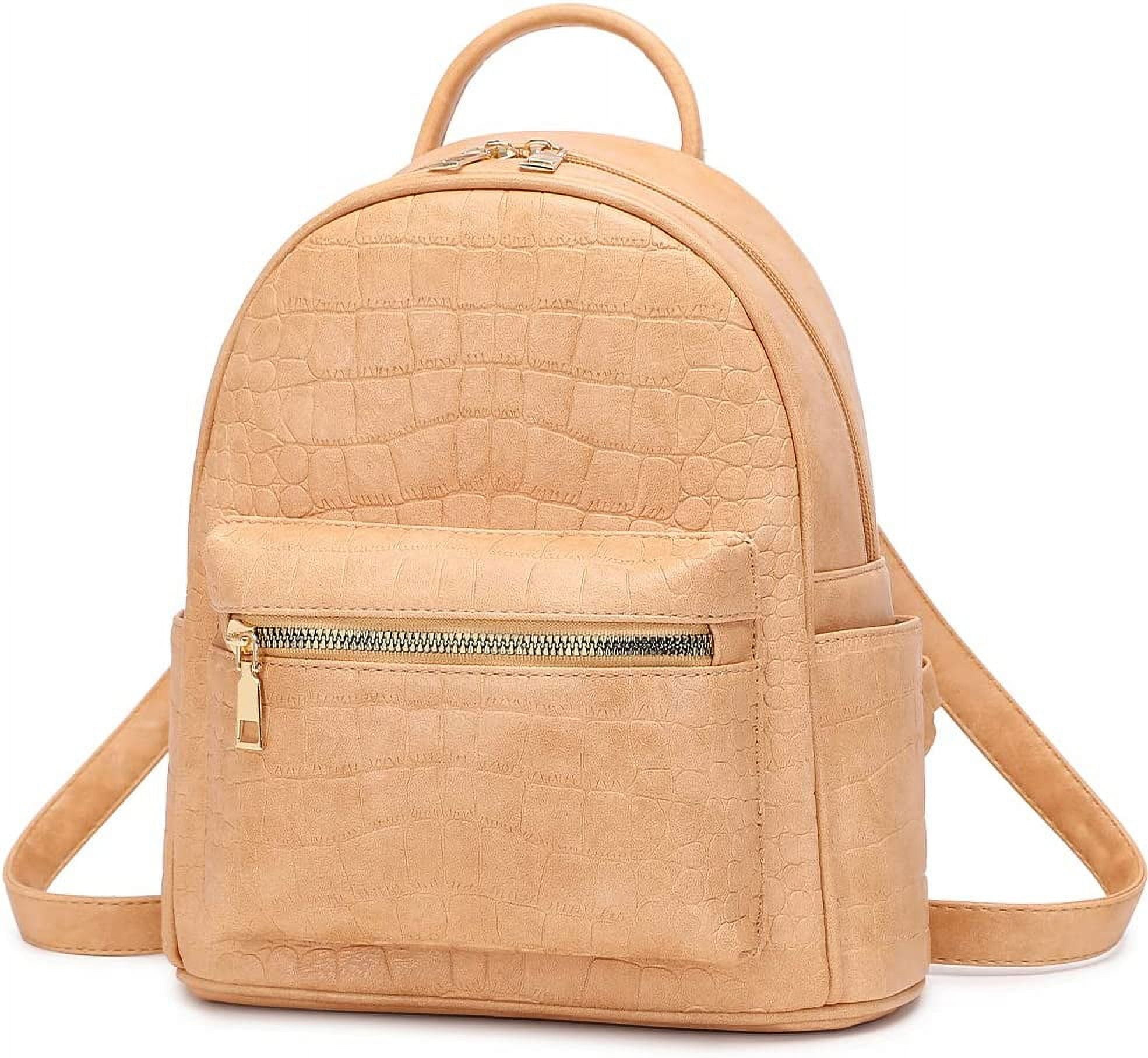 Zmnew Women's Fashion Backpack Purses Multipurpose Design Convertible Satchel Handbags And Shoulder Bag Pu Leather Travel Bag B76-Wtake Pink