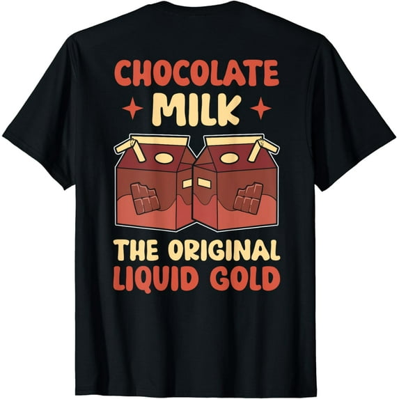 Backprint Lactose Free Chocolate Syrup Chocolate Milk T-Shirt