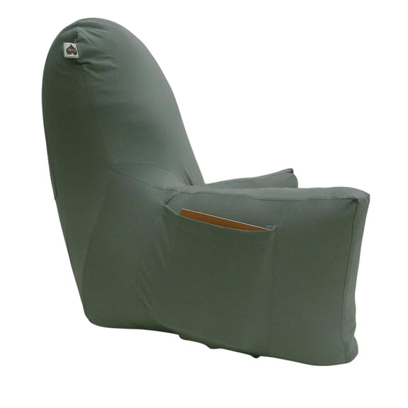 Backrest & Reading Pillow, Bed Support Pillow With High Armrests, Olive Green Color - X Large size | 100% Cotton Removable Cover | For Back & Shoulder Support, Comfortable - Pack Of 1