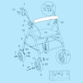 thumbnail image 1 of Backrest Replacement For R800 and R900 Rollator Series, 1 of 1