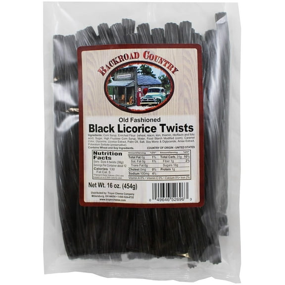 Backroad Country Black Licorice Twists 16 Ounces (Pack of 1)