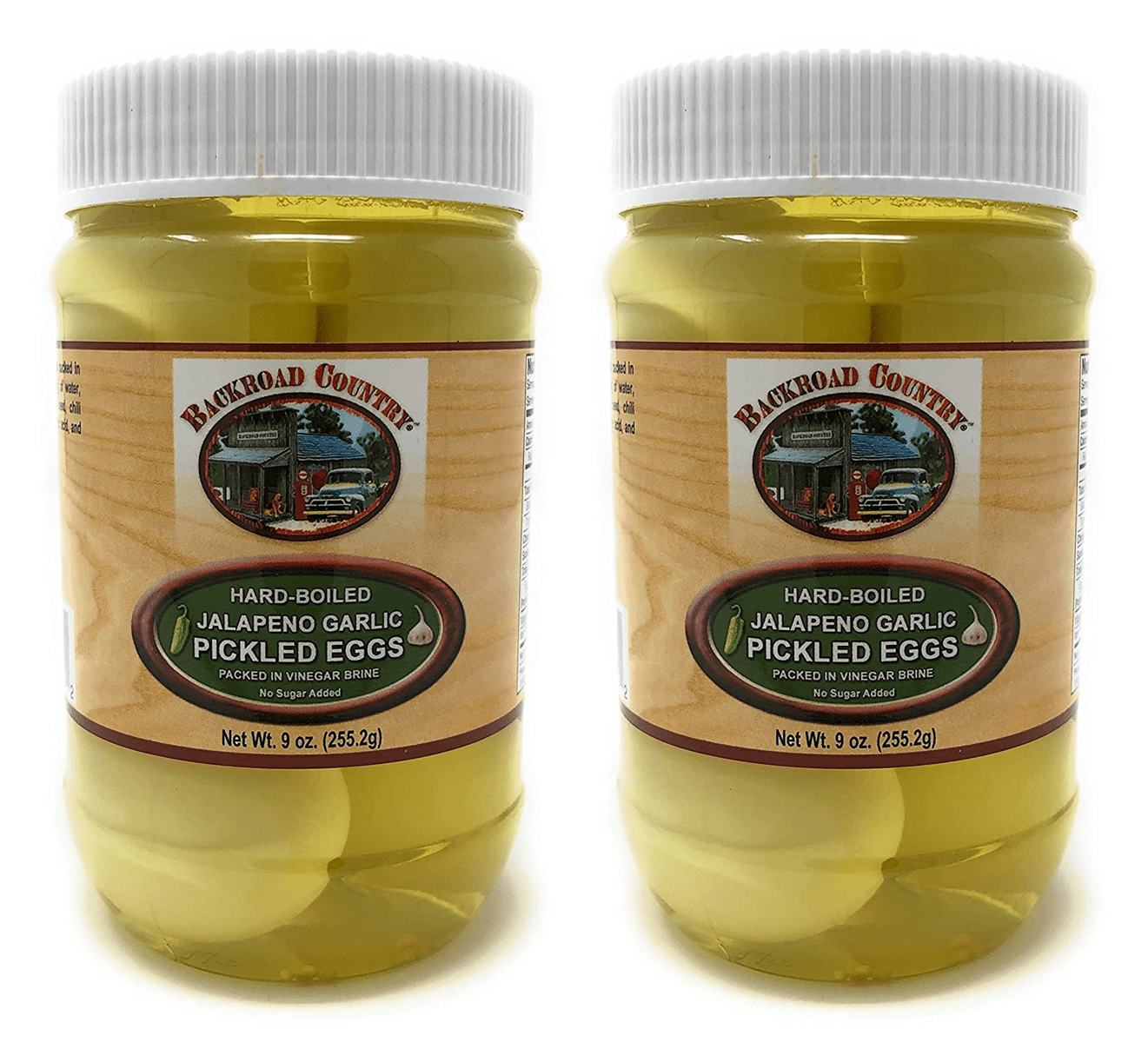 Backroad Country Jalapeno Garlic Pickled Eggs, 2Pack 9 oz. PET Jars