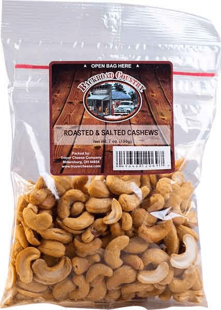 Backroad Country Roasted Salted Cashews, 2Pack 7 oz. Bags