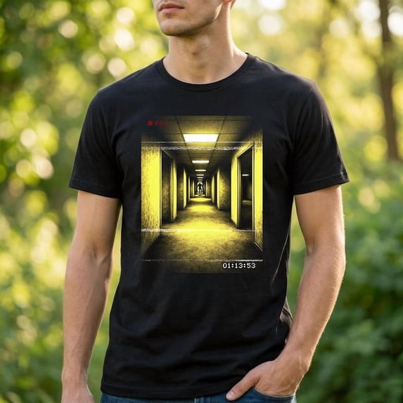 Backrooms VHS Horror T Shirt, Found Footage Liminal Space Tee, Analog Horror Graphic Shirt, Weirdcore Dreamcore Tee, Gildan 5000
