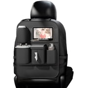 Backseat Car Organizer with Touch Screen,Seat Back Organizer for Kids with Storage Pockets,23 in x 16 in(Black)