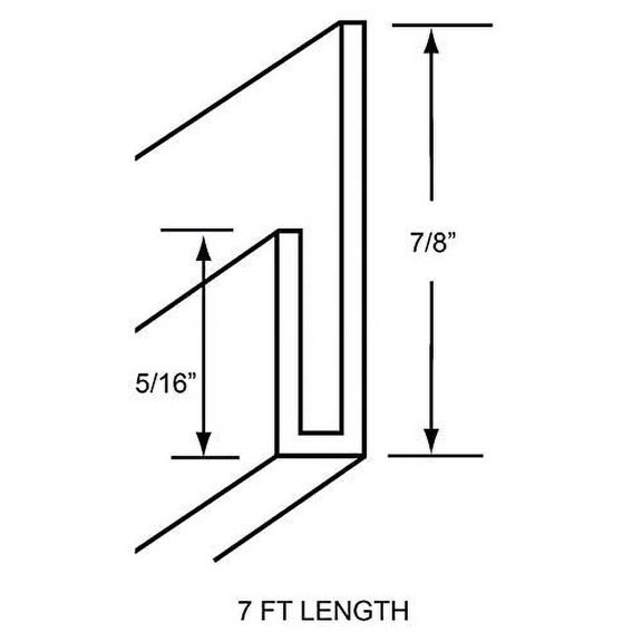 Backsplash Accessories, Stainless Steel Wall End Caps for 1/16" Material- 7ft Long (2 Pack of End Caps)