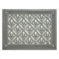 thumbnail image 1 of Backsplash Metal Mural Tile Hand Made Plaque Fleur De Lis 12" x 16" Brushed Nickel, 1 of 7