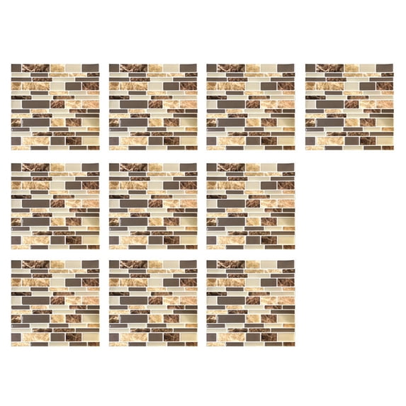 Backsplash Tile Peel And Stick for Stove Kitchen Bathroom Fireplace, Stick on Subway Tile by Elapind