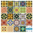 thumbnail image 1 of Backsplash Tile Stickers 24 PC Set Traditional Talavera Tiles Stickers Bathroom & Kitchen Tile Decals Easy to Apply Just Peel and Stick Home Decor 4x4 Inch (Backslash Peel and Stick C), 1 of 11