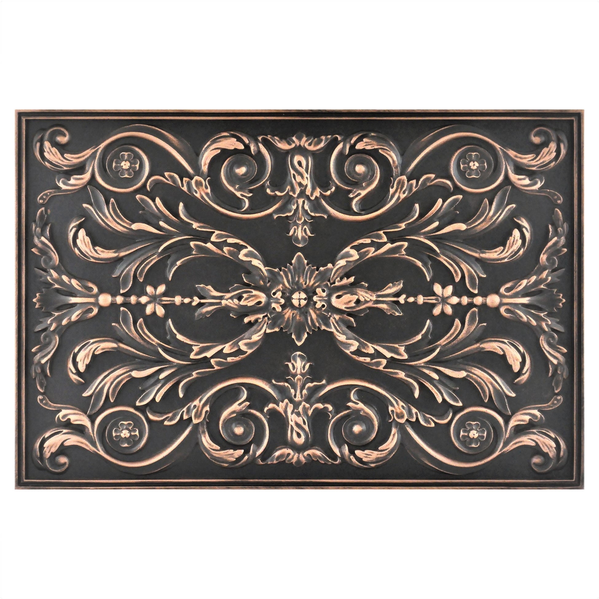 Backsplash Tile for Kitchen and Fireplace Viola 12 x 18 Metal Mural Oil Rubbed Bronze
