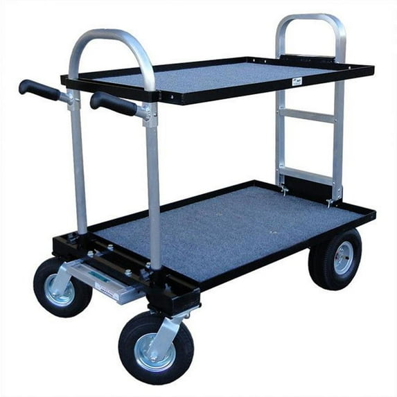 Backstage Magliner Junior (Modified) with 8" Wheel Conversion Kit (Standard), 24" Top Shelf, 24" Bottom Shelf and 30" HD Nose