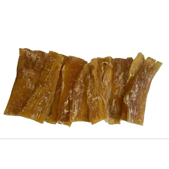 Backstrap Tendon Chews for Dogs (12 Ounces) Beef Straps Dog Sticks - 100% Natural Beef Dog Chews by 123Treats
