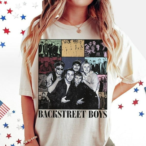 Backstreet Boyband Tour 2025 Shirt, Vintage Concert Style Tee, Retro Music Lover Shirt, 90s Inspired Graphic Shirt,Sand Color,Size L