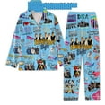 Backstreet boys as long as i love you polyester pajamas set blue