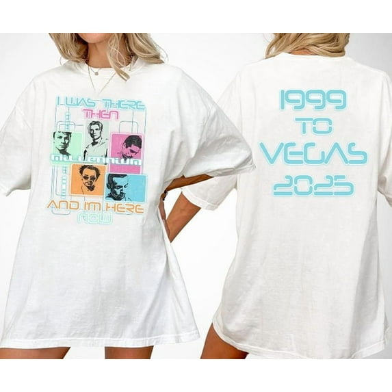 Backstreet Boys I was There Concert Shirt, Backstreet Band Tour 2025 Vintage Shirt, 1999 to Vegas 2025 Shirt, Boyband Tour shirt, Fan Gift ,White Color,Size L