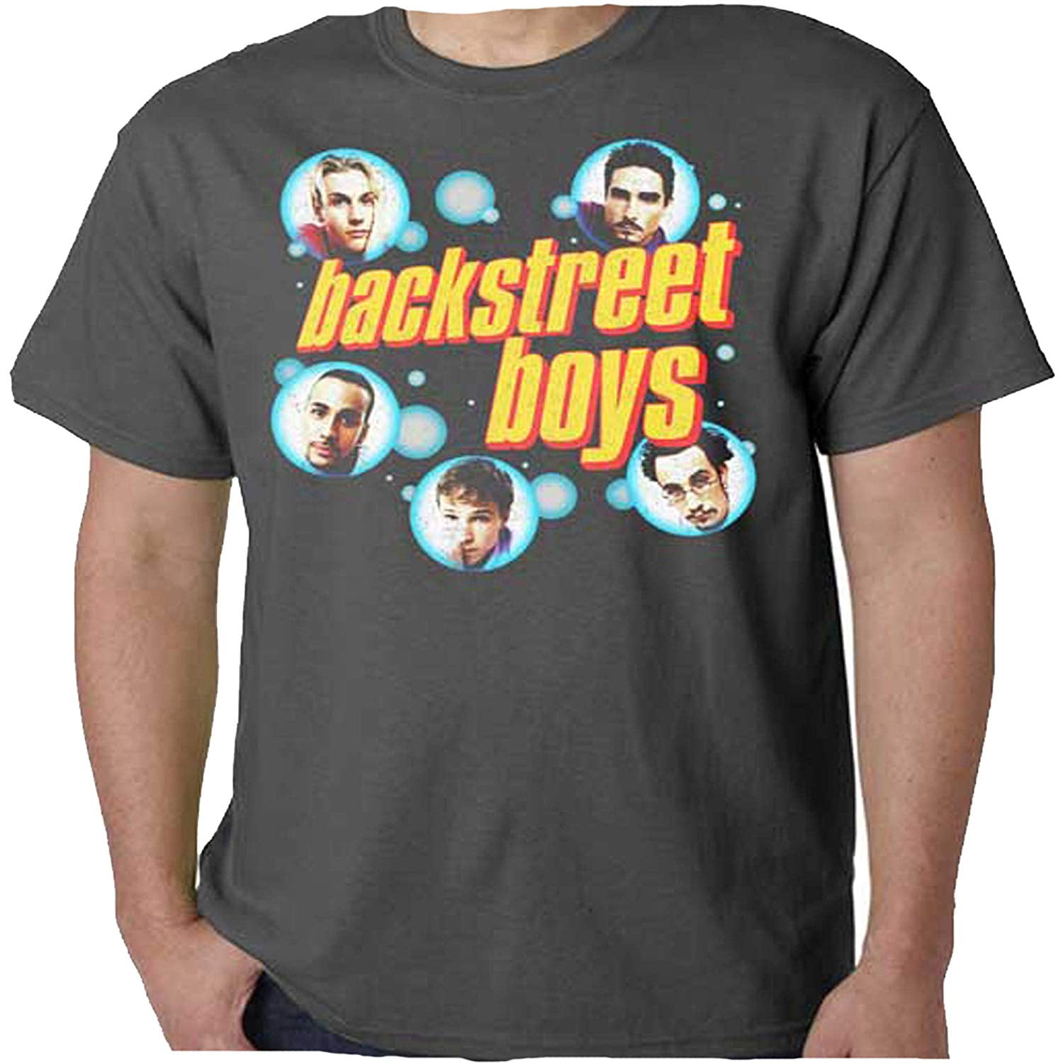 Backstreet Boys Tシャツ Backstreet Boys Men's Bubbles T-Shirt Charcoal X-Large