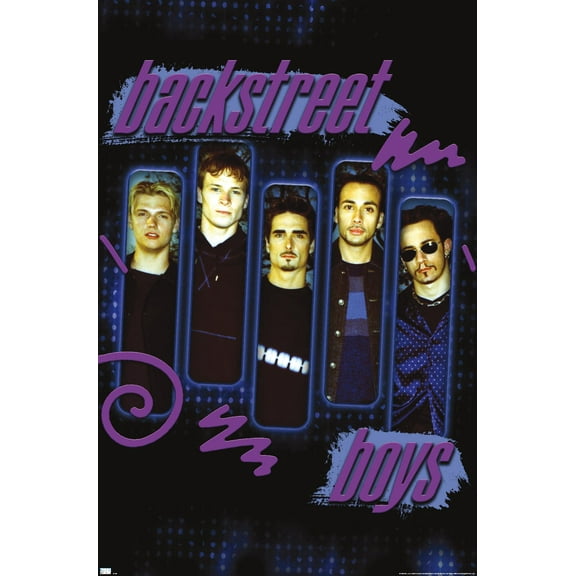 Backstreet Boys - Purple Panels Wall Poster, 22.375" x 34"