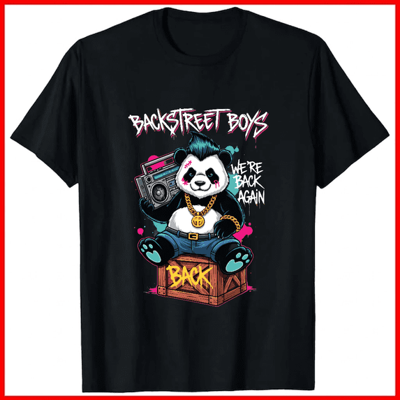 Backstreet Panda Graffiti Urban Streetwear Animal Art Graphic Unisex T-Shirt V19335, up to size 5XL