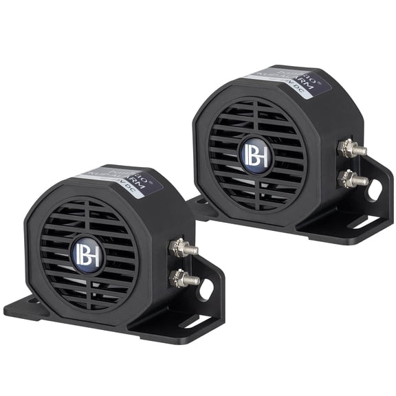 Backup Alarm Reverse Beeper Waterproof 12V-48V 110dB Industrial Heavy-Duty Backup Warning Alarm for Truck Van Freight Lorry Heavy Vehicles (2 pcs)