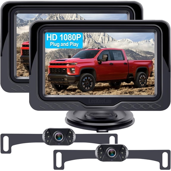 Backup Camera Ease Install for 2  - 2-, Plug & Play,  1080P Rear View Camera Kit, , Night Vision for , , SUV, Van