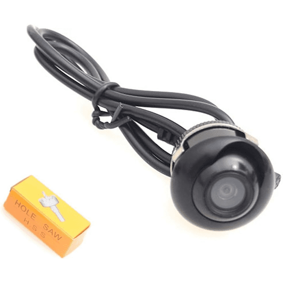 Backup Camera, Hole Drilling 22.5mm  Car Auto Backup Camera Cam Screw Bumper Mount Universal Fit Parking Assistance Grid Lines