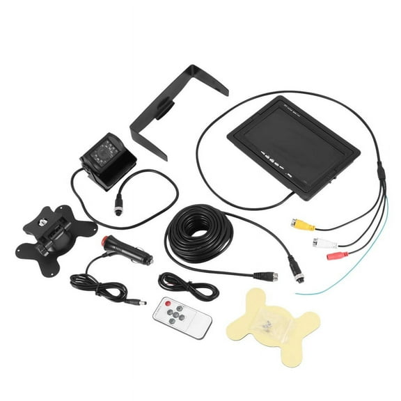 Backup Camera Kit, 7 inch Lcd Rear View Monitor With Ip67 Waterproof Night Visible Back Up Rearview Reverse Cam For Trucks, Rvs, Trailers, Bus, Harveste, Pickup, Motor Home