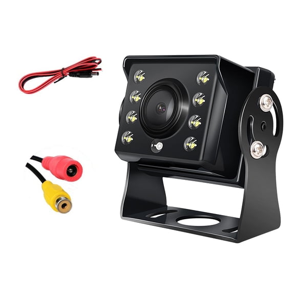 Backup Camera for Truck, 8 Led Night Vision Reverse Camera with 120° Wide Angle, Ip67 Waterproof Weatherproof Vehicle Rear View Camera for Rv Bus Trailer Van