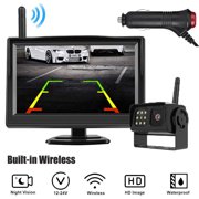 Backup Camera Wireless Car Rear View HD Parking System Night Vision + 5" Monitor