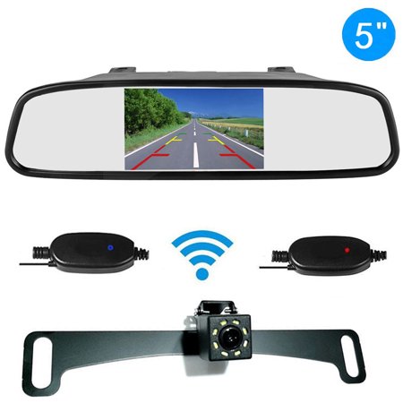 Backup Camera Wireless Car Rear View HD Parking System Night Vision + 5" Monitor