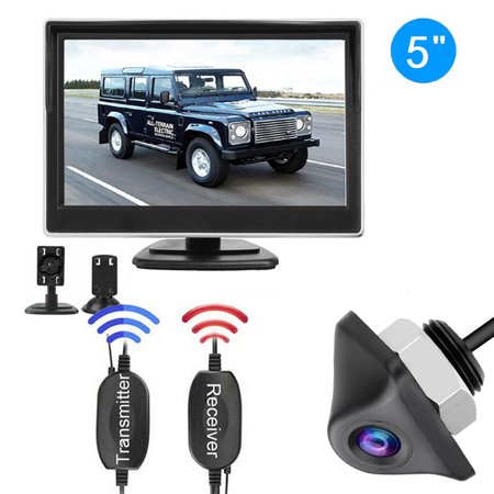 Backup Camera Wireless Car Rear View HD Parking System Night Vision + 5" Monitor