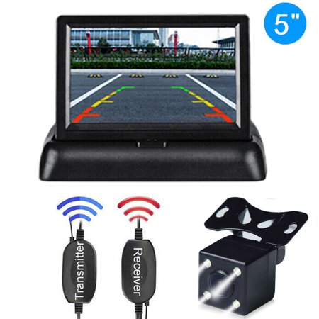 Backup Camera Wireless Car Rear View HD Parking System Night Vision + 5" Monitor
