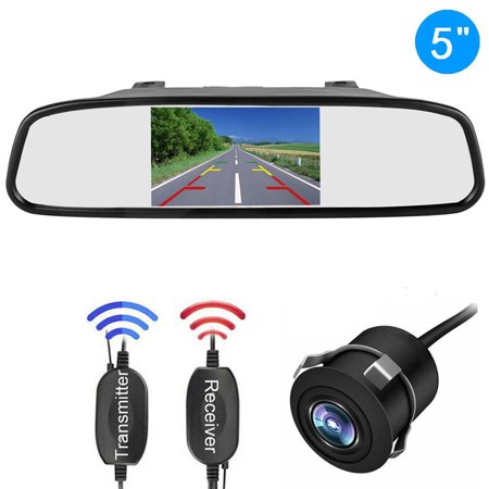 Backup Camera Wireless Car Rear View HD Parking System Night Vision + 5" Monitor