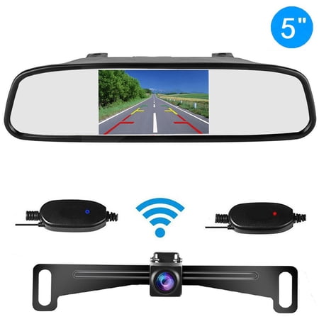 Backup Camera Wireless Car Rear View HD Parking System Night Vision + 5" Monitor