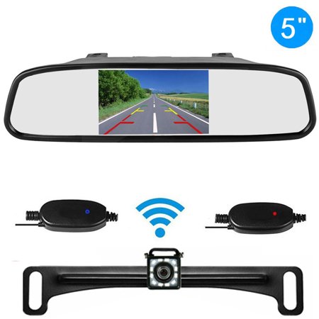 Backup Camera Wireless Car Rear View HD Parking System Night Vision + 5" Monitor