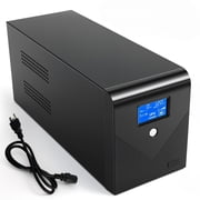 Backup UPS Power Supply 1200VA 720W Battery Backup Power with 4 Outlets and LCD Display, Suitable for Home and Office