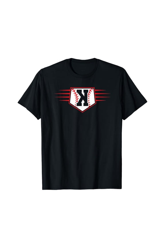 Backwards K Baseball Pitcher Strikeout Graphic Apparel T-Shirt